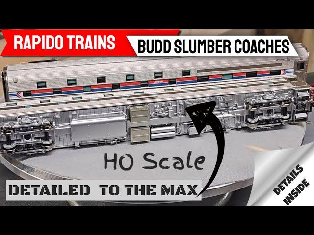 Rapido HO Budd Slumber Coaches with Interior and Underbody Max Detail!