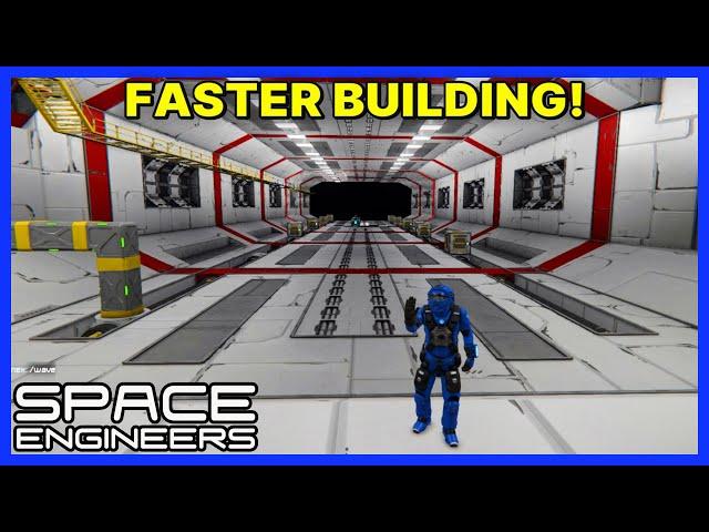 FASTER BUILDING! - Blueprints & Tool Tricks - Vanilla SPACE ENGINEERS Gameplay - Survival - Ep 8