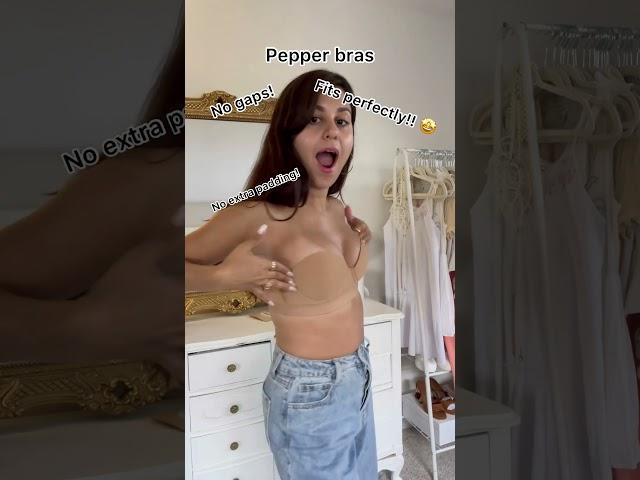 Pepper Bras  #ibtc #smallchest #pepperbras #brastryon #smallboobs