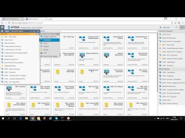 Vitria VIA Dashboard Builder Demo