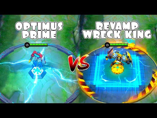 Johnson Revamp Wreck King VS Optimus Prime Skin Comparison