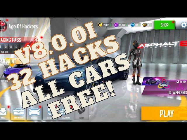 Cheat Table for Asphalt 8: Airborne in ( v8.0.0i ) 32 Hacks ( Windows & MAC )