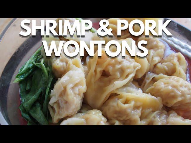 How to Make Chinese Shrimp and Pork Wontons | Wally Cooks Everything