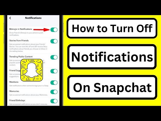 How to Turn Off Notifications on Snapchat ( 2023 )