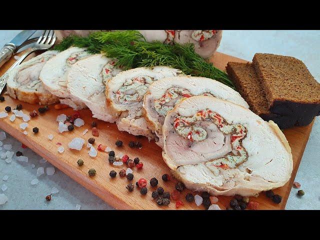 КУРИНЫЙ РУЛЕТ ИЗ ЦЕЛОЙ КУРИЦЫ БУДУТ ПРОСИТЬ РЕЦЕПТ #куриныйрулет #рулетизкурицы  #рулетвпакете