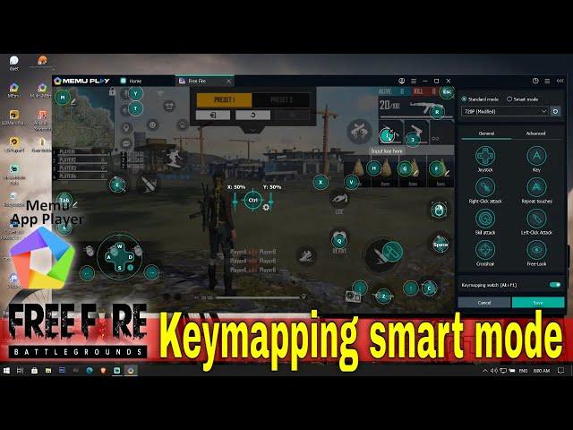 Memu Play Free fire Key mapping fixed | Free fire smart mode key mapping solution memu play 7.5.3