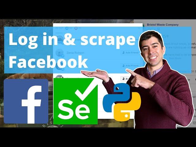 Log in and webscrape Facebook content using Python and Selenium