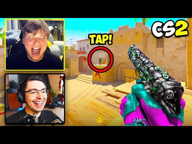 S1MPLE AND SHROUD SHOW PERFECT 1 TAPS IN CS2! COUNTER-STRIKE 2 CSGO Twitch Clips