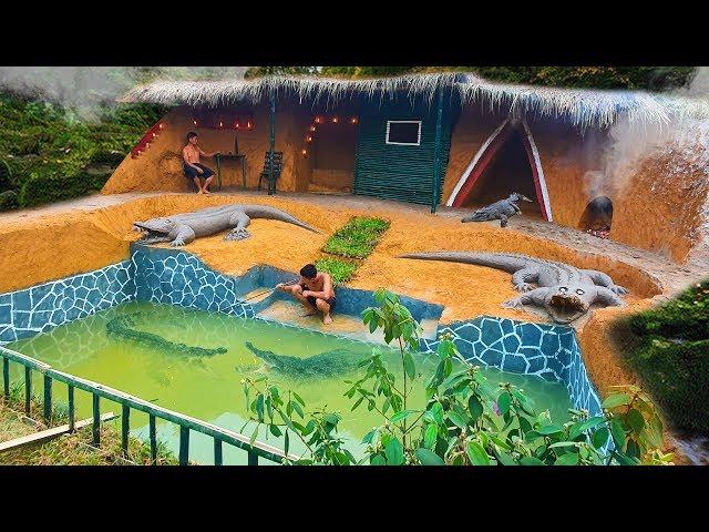 Dig To Build Swiming Pool Crocodile Around The Secret Underground House