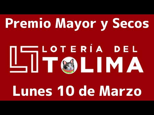 🟠 Resultado PREMIO MAYOR Y SECOS Loteria del TOLIMA Lunes 10 de Marzo de 2025