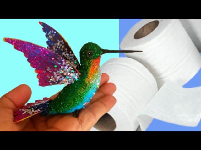 COLIBRI DE PAPEL HIGIENICO | HUMMINGBIRD TOILET PAPER | pájaros de papel | paper crafts | pajaritos