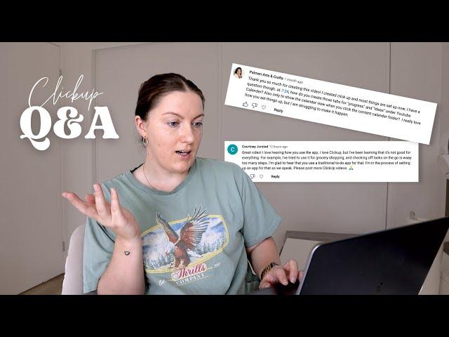 ClickUp Q&A | Responding To YouTube Subscriber Comments & Questions About ClickUp