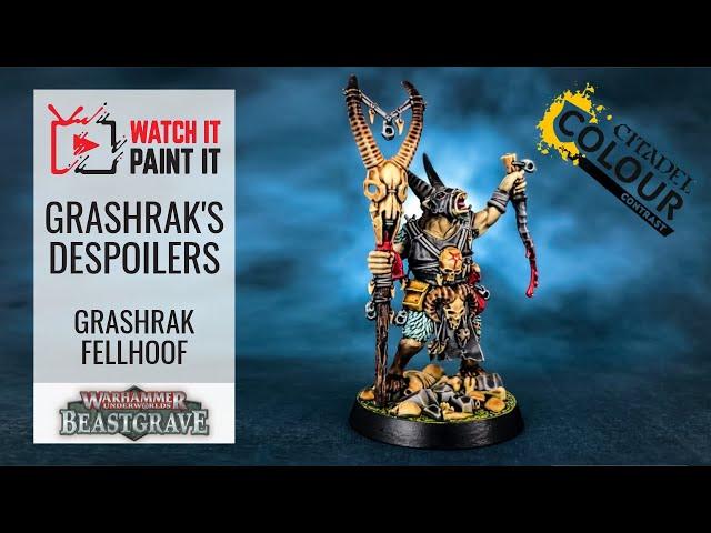 Warhammer Underworlds : Beastgrave - Painting Grashrak Fellhoof (Beastman) with CONTRAST paints