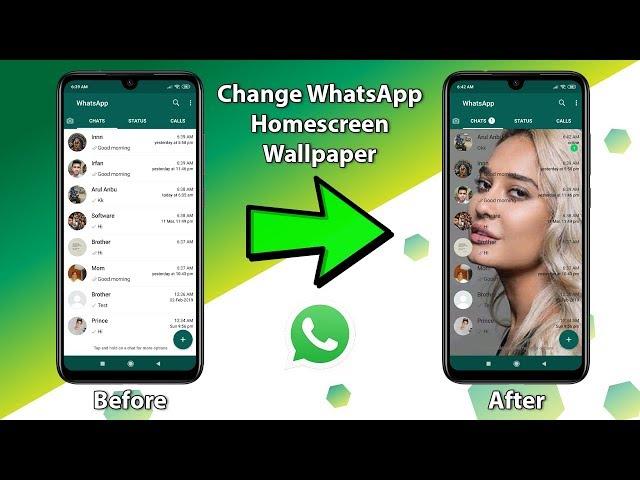 Change WhatsApp Home Screen Wallpaper