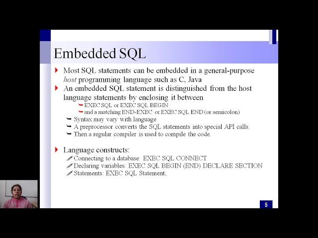 DBMS LECTURE 27  Embedded SQL, CURSOR