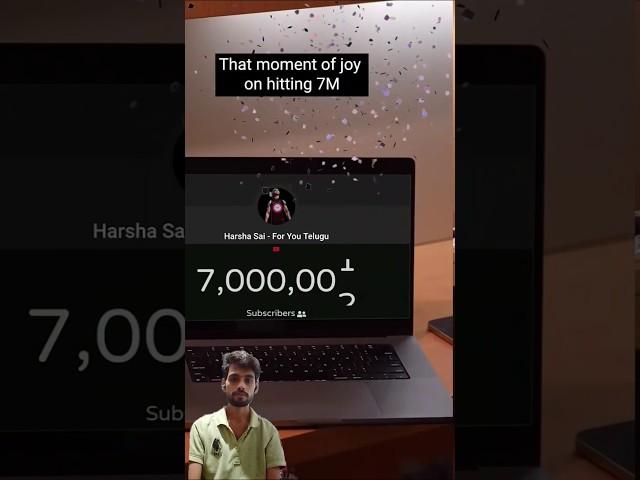 7 million subscribers complete after Harsha Sai reaction #harshasai @HarshaSaiForYouHindi #shorts