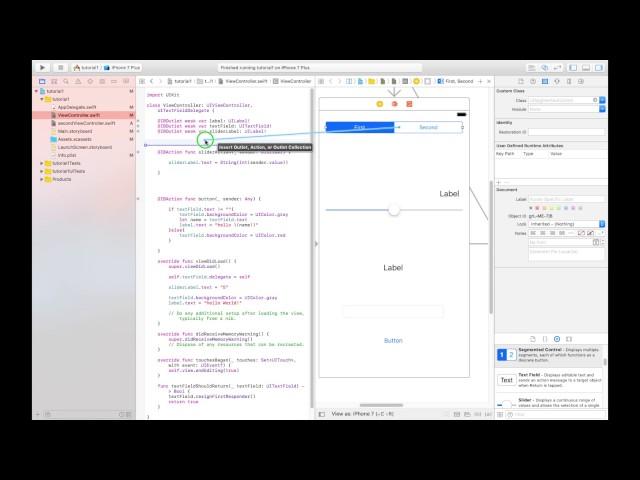 Xcode swift 3 Tutorial 5 | Segmented Control, hinzufügen zusätzlicher ViewController