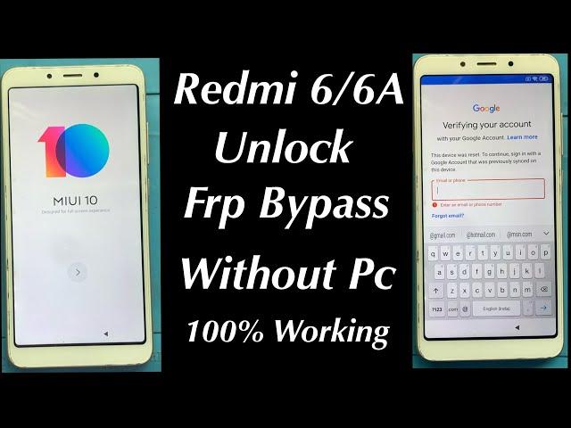 Redmi 6 Frp Bypass | Redmi 6/6A Frp Bypass New Method Without PC