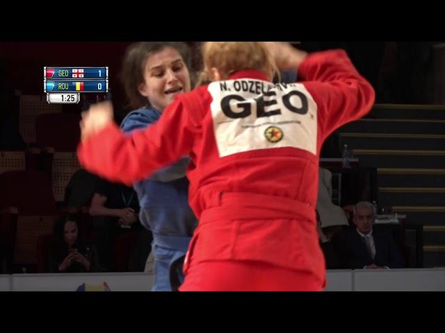 ODZELASHVILI (GEO) vs PODELENCZKI (ROU). World SAMBO Championships 2018 in Romania