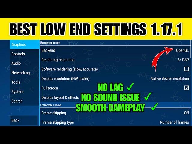 PPSSPP Best settings for low end android phones 2024 | No lag smooth Gameplay | PSP Gamer