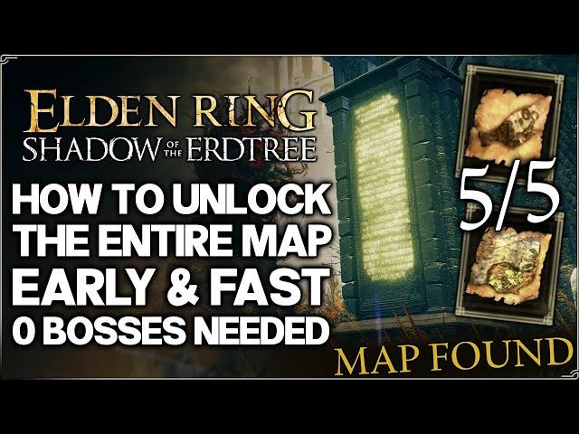 Shadow of the Erdtree - Unlock FULL Map EARLY & FAST - 5/5 Map Fragment Location Guide - Elden Ring!