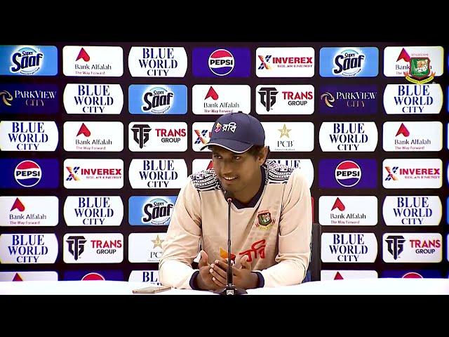 Post-match media conference | Hasan Mahmud, Bangladesh | Bangladesh vs Pakistan | 1st Test | Day 01