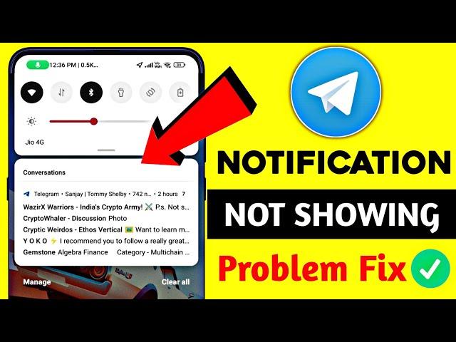 Telegram notification not showing on home screen problem Fix |Telegram notification Setting 2024