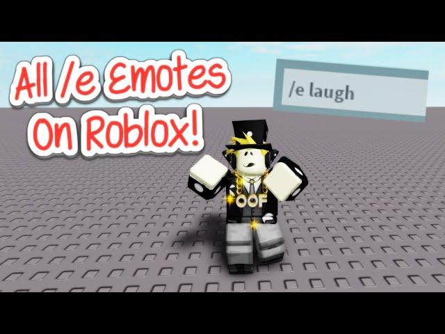 All /e Emote Chat Commands on Roblox! (2024)