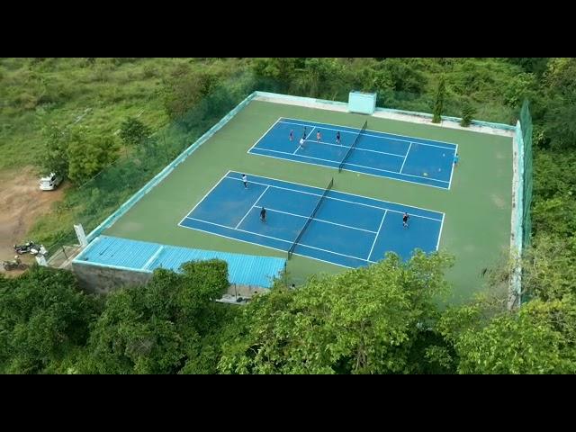 Ariel view of Ace Base Tennis Academy.