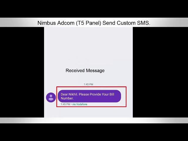 How to send Custom SMS.