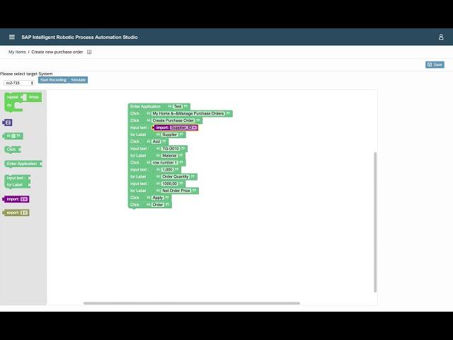 SAP Intelligent Robotic Process Automation