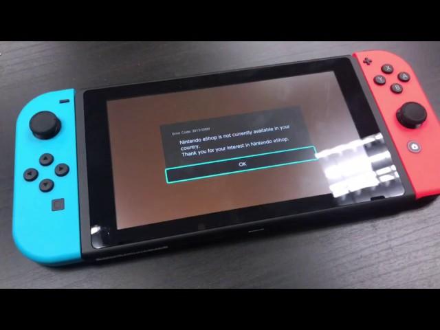 Nintendo Switch - Nintendo eShop is not currently available in the country #annoying