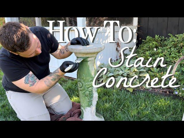 Staining Concrete For A Second Life & Planting Meadow Rue ️|| Visit Our Garden