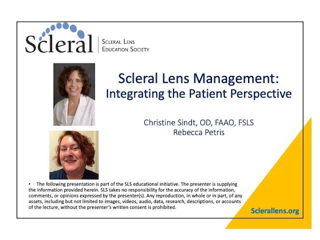 Scleral Lens Management: Integrating the Patient Perspective