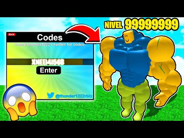 NOOB USOU *CÓDIGOS SECRETOS* E FICOU MUITO GIGANTE E FORTE NO MEGA NOOB SIMULATOR (ROBLOX)