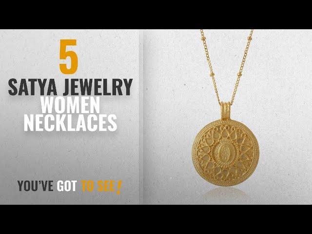 10 Best Satya Jewelry Design Women Necklaces: Satya Jewelry Gold Hamsa Mandala Pendant Necklace