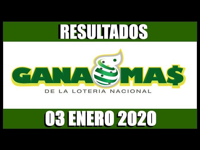 Lotería Gana Más Resultados de hoy 03 de Enero del 2020