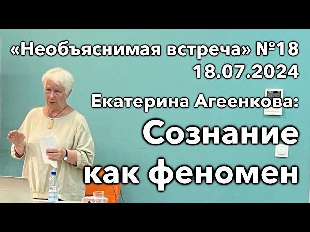 Сознание как феномен, Екатерина Агеенкова | Необъяснимая встреча 18