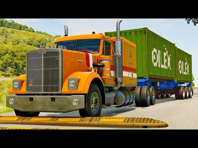 Trucks vs Speed Bumps - BeamNG.Drive | StaticCat