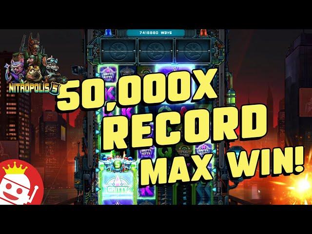 INSANE 50,000x NITROPOLIS 5 MAX WIN  NO BONUS BUY!