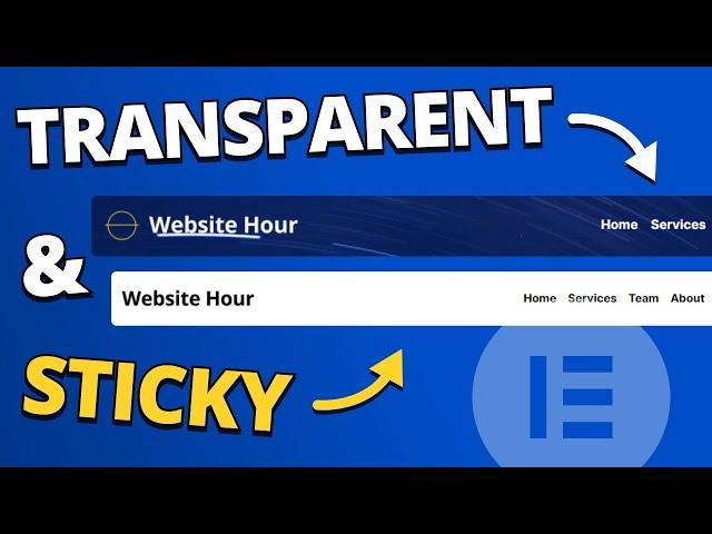 Sticky Transparent Header with Elementor FREE (Step-by-Step Tutorial)