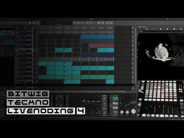 【Livenoding】Bitwig / The Grid Techno Live #4 (Maschine JAM)