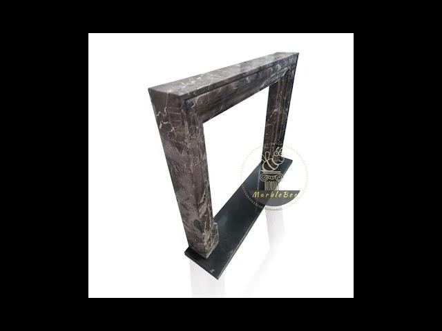 Simple line carving marble fireplace surround customized for hotel and residential projects directly