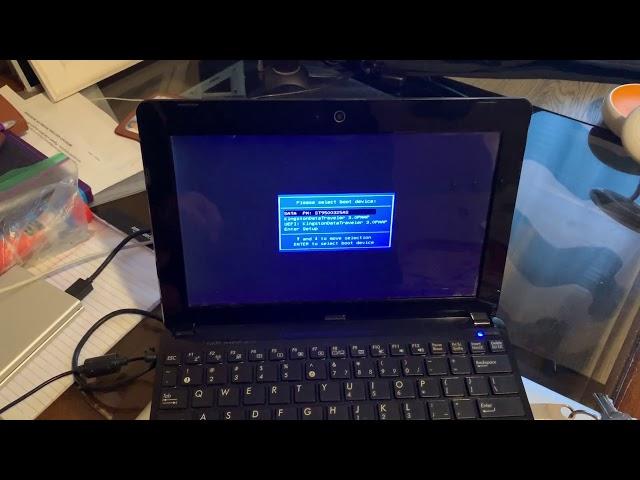 How to change boot order sequence to USB in Asus Eee PC 10xx 70x