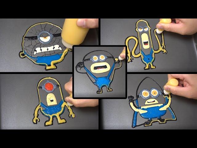 Mega Minions All Pancake Art - Dave, Gus, Tim, Mel, and Jerry