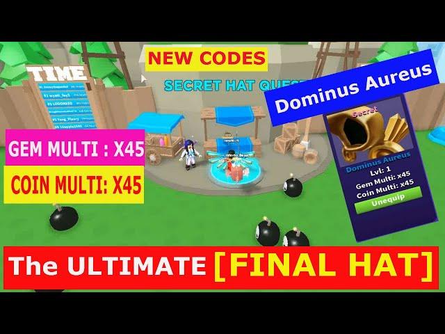 * NEW FINAL UPDATE HAT* the final secret hat Bomb Simulator ROBLOX + NEW CODES