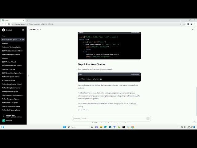 how to build a chatbot in python using nltk