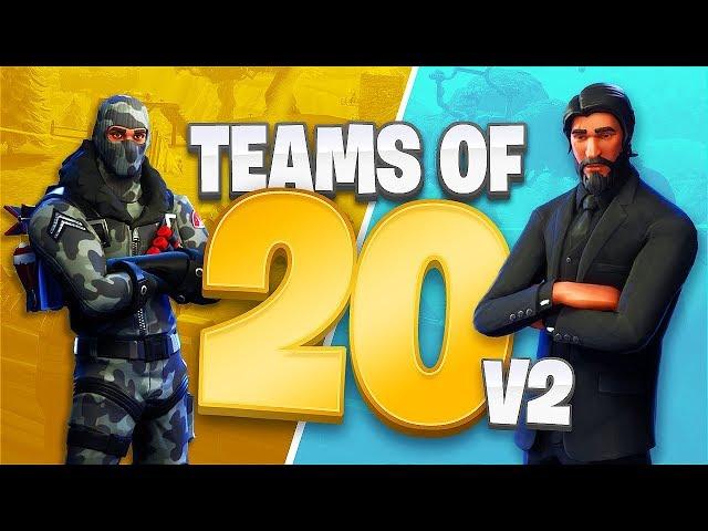 Teams of 20 V2 Game Mode! (Fortnite Battle Royale)