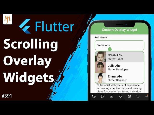 Flutter Tutorial - How To Overlay Widgets On Top | The Right Way | Scrolling Overlay Widget