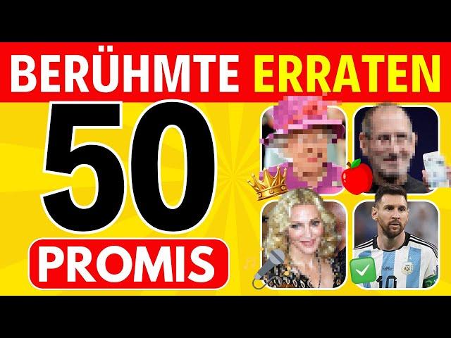 Promi Quiz - Kennst du alle 50 berühmte Persönlichkeiten?